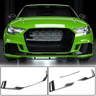 Dokładki przedniego zderzaka V1 (do RS3 Sedan 2017-2020, Carbon) Audi A3 2012-2020 zdjęcia 1
