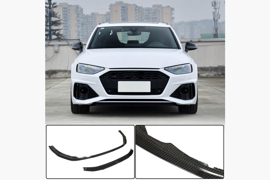 Audi A4 B9 2015-2024 Nakładka Zderzaka Przedniego Lip V2 do RS4 Avant 2019-2021 Carbon Image
