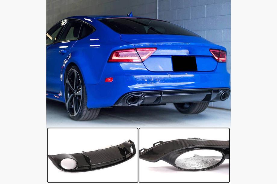 Audi A7 2010-2018 Tylny Dyfuzor Zderzaka (Carbon) Image
