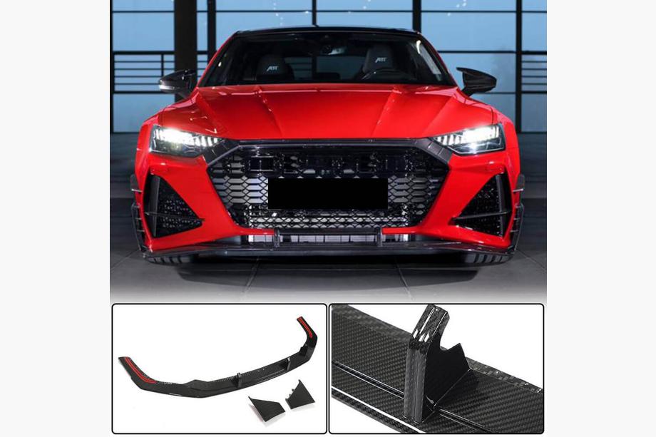 Audi A7 2018- Nakładka Zderzaka Przedniego Lip V1 (do RS7 2018-2022, Suchy Karbon) Image