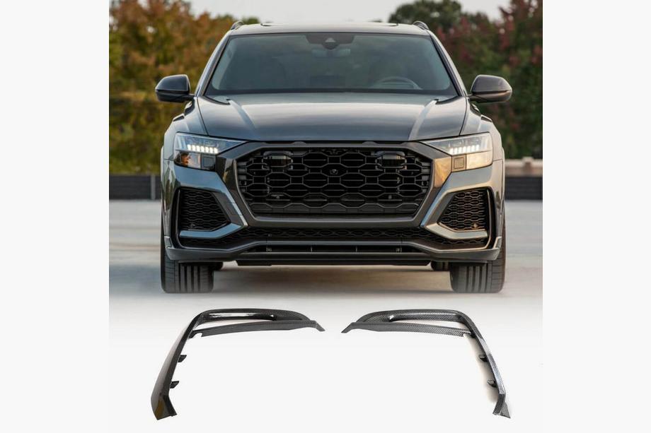 Audi Q8 2018- Nakładki na światła przeciwmgielne (Carbon) Image