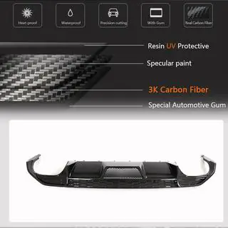 Dyfuzor tylnego zderzaka V1 (do S-Line Sedan 2020-2023, Carbon) zdjęcia 3