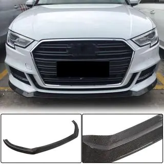 Dokładka przedniego zderzaka Lip V5 (do S-Line Sedan 2017-2020, Carbon) zdjęcia 1