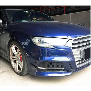 Dokładki przedniego zderzaka (do S-Line Sedan 2017-2020, Carbon) zdjęcia 3
