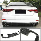 Audi A3 2012-2020 Dyfuzor tylnego zderzaka V5 (do S-Line Sedan 2017-2020, Carbon) zdjęcia 1