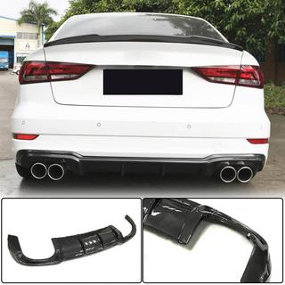 Dyfuzor tylnego zderzaka V5 (do S-Line Sedan 2017-2020, Carbon) Audi A3 2012-2020 zdjęcia 1