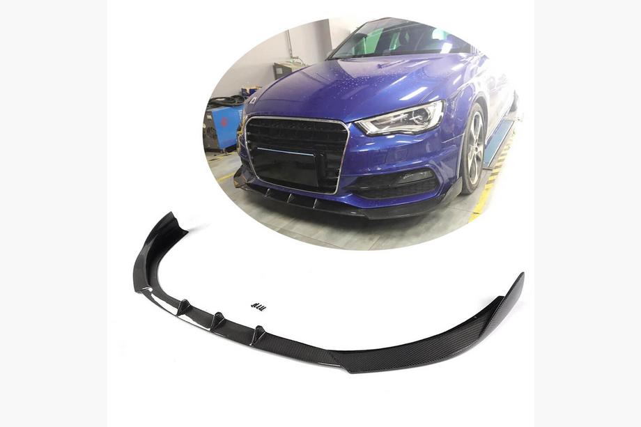 Audi A3 2012-2020 Nakładka na przedni zderzak Lip V1 do S-Line 2012-2016 HB, Carbon Image
