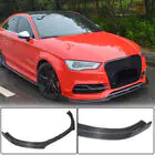 Audi A3 2012-2020 Dokładka przedniego zderzaka Lip V3 (do S-Line Sedan 2012-2016, Carbon) zdjęcia 1