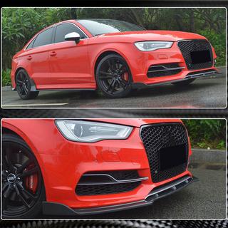 Dokładka przedniego zderzaka Lip V3 (do S-Line Sedan 2012-2016, Carbon) Audi A3 2012-2020 zdjęcia 4