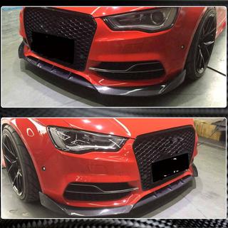 Dokładka przedniego zderzaka Lip V2 (do S-Line Sedan 2012-2016, Carbon) Audi A3 2012-2020 zdjęcia 3