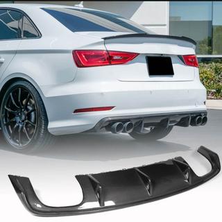 Dyfuzor tylnego zderzaka V2 (do S-Line Sedan 2012-2016, Carbon) Audi A3 2012-2020 zdjęcia 1