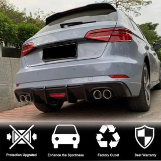 Dyfuzor tylnego zderzaka V1 do S-Line HB 2017-2020, Carbon Audi A3 2012-2020 zdjęcia 2