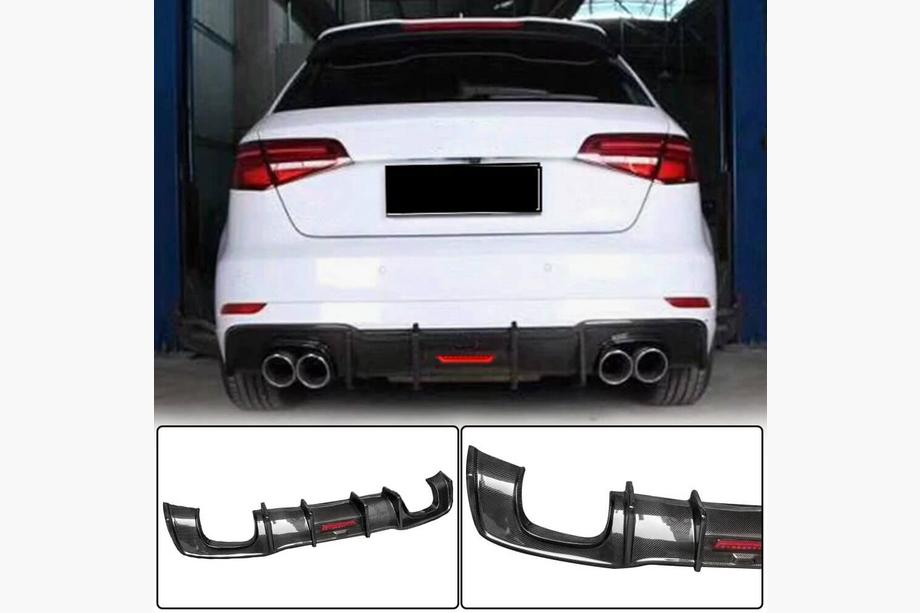 Audi A3 2012-2020 Dyfuzor tylnego zderzaka V1 do S-Line HB 2017-2020, Carbon Image