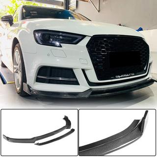 Dokładka przedniego zderzaka Lip V4 (do S-Line Sedan 2017-2020, Carbon) Audi A3 2012-2020 zdjęcia 1