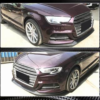 Dokładka przedniego zderzaka Lip V3 (do S-Line Sedan 2017-2020, Carbon) Audi A3 2012-2020 zdjęcia 4