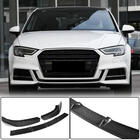 Audi A3 2012-2020 Dokładka przedniego zderzaka Lip V2 (do S-Line Sedan 2017-2020, Carbon) zdjęcia 1
