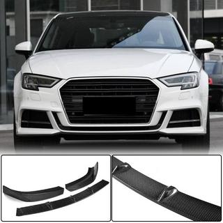 Dokładka przedniego zderzaka Lip V2 (do S-Line Sedan 2017-2020, Carbon) Audi A3 2012-2020 zdjęcia 1