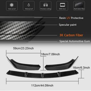 Dokładka przedniego zderzaka Lip V2 (do S-Line Sedan 2017-2020, Carbon) Audi A3 2012-2020 zdjęcia 4