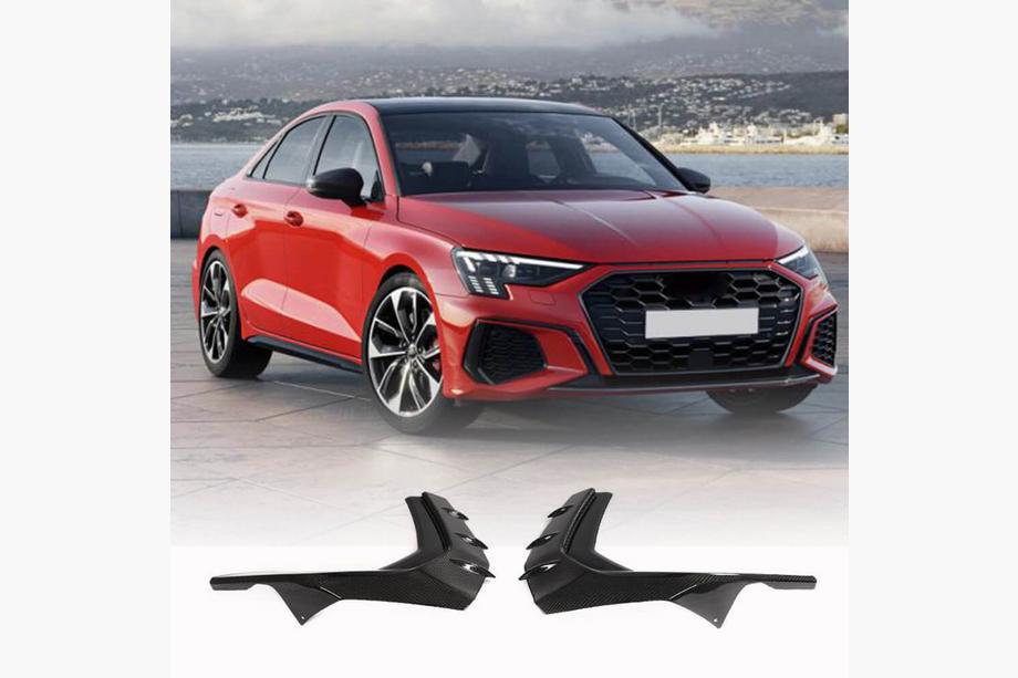 Audi A3 2020- Nakładki na przedni zderzak (do S-Line Sedan 2020-2023, karbon) Image