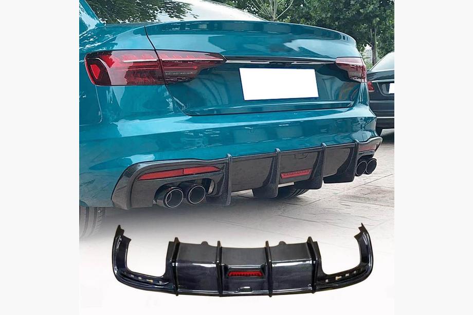 Audi A4 B10 2024- Dyfuzor Tylnego Zderzaka V3 (do S-Line, Carbon) Image