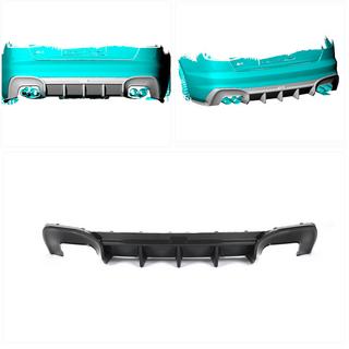 Dyfuzor Tylnego Zderzaka V2 (do S-Line, Carbon) zdjęcia 2