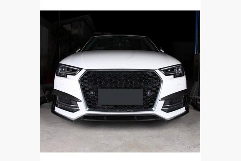 Audi A4 B9 2015-2024 Dokładka przedniego zderzaka Lip V2 (do S-Line Sedan 2015-2019, Carbon) Image