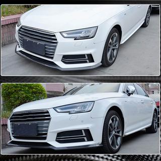 Dokładka (lip) przedniego zderzaka Lip V4 (do S-Line Sedan 2015-2019, Carbon) zdjęcia 3