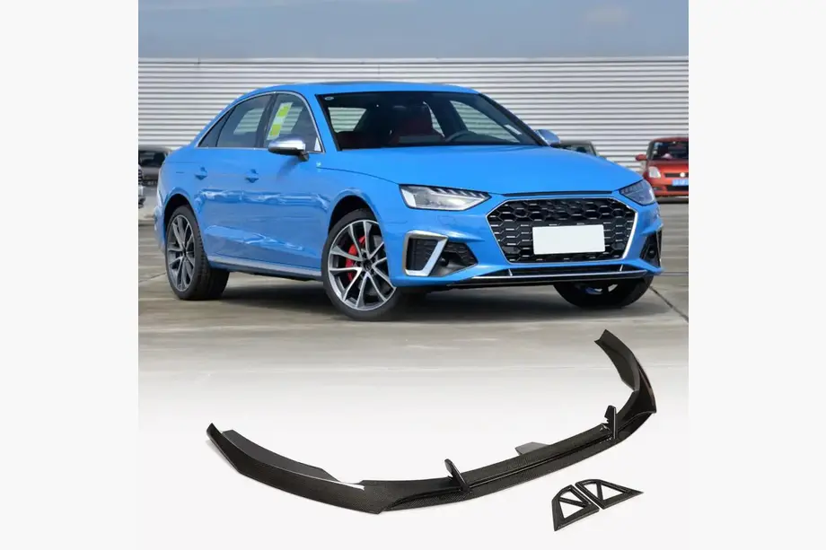 Dokładka przedniego zderzaka Lip (do S-Line Sedan 2019-2024, Carbon) zdjęcia 1