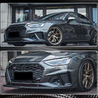 Audi A4 B9 2015-2024 Dokładka przedniego zderzaka Lip V1 (do S-Line Sedan 2019-2024, Carbon) zdjęcia 5