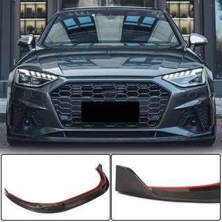 Dokładka przedniego zderzaka Lip V1 (do S-Line Sedan 2019-2024, Carbon) zdjęcia 1