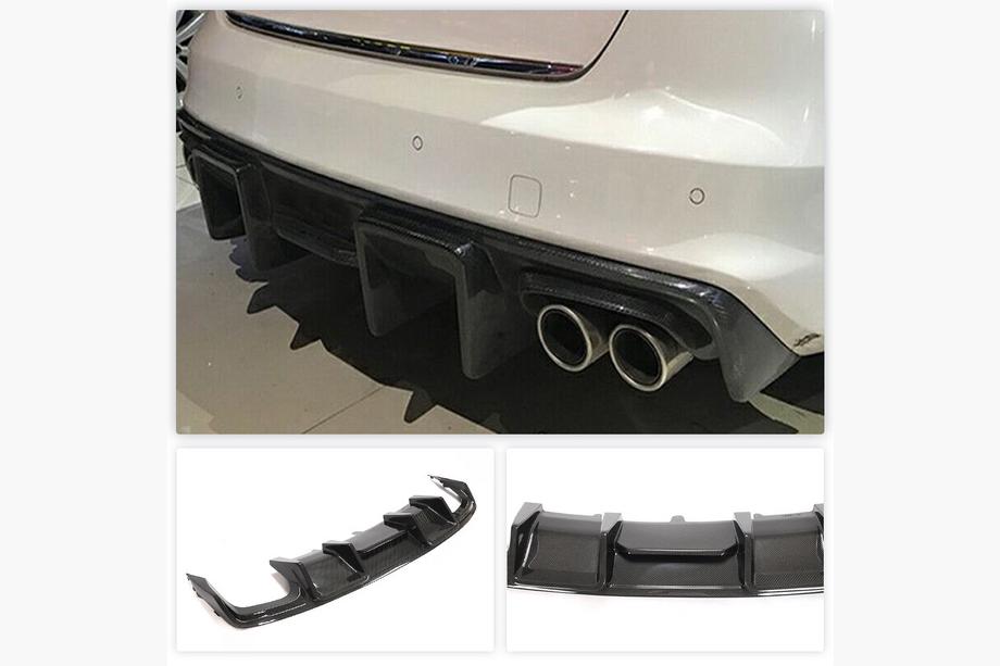 Audi A4 B8 2007-2015 Dyfuzor tylnego zderzaka (do S4 2013-2015, Carbon) Image