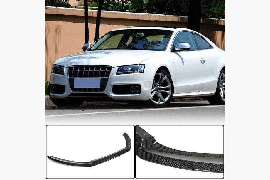 Audi A5 2007-2015 Nakładka Zderzaka Przedniego Lip (do S-Line Coupe 2007-2011, Carbon) Image