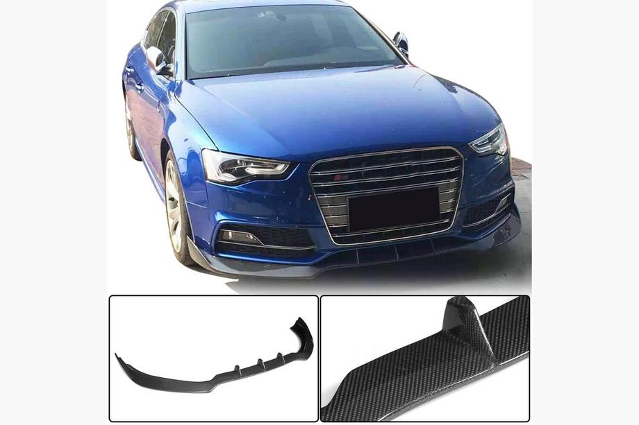 Audi A5 2007-2015 Nakładka na Zderzak Przedni Lip V3 do S-Line 2012-2015 Carbon Image
