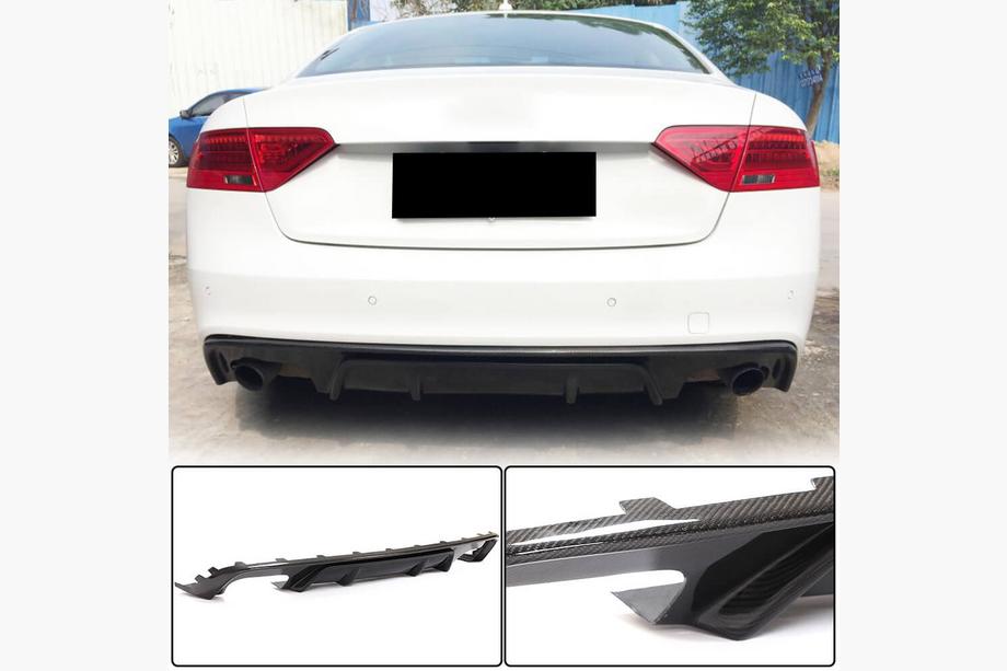 Audi A5 2007-2015 Dyfuzor tylnego zderzaka V2 (do S-Line 2012-2015, Carbon) Image