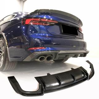 Dyfuzor tylnego zderzaka V2 (do S-Line 2016-2020, Carbon) zdjęcia 1