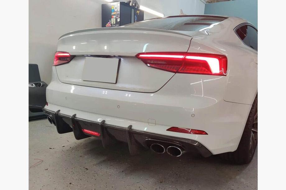 Audi A5 2016-2025 Dyfuzor Tylnego Zderzaka V1 (do S-Line 2016-2020, Carbon) Zdjęcia 2