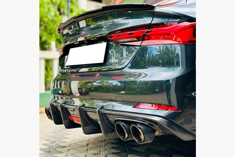 Audi A5 2016-2025 Dyfuzor Tylnego Zderzaka V1 (do S-Line 2016-2020, Carbon) Zdjęcia 3