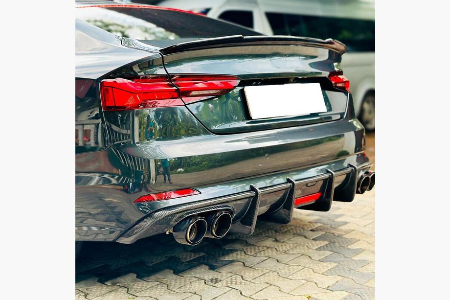 Audi A5 2016-2025 Dyfuzor Tylnego Zderzaka V1 (do S-Line 2016-2020, Carbon) Zdjęcia 4