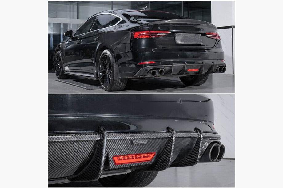 Audi A5 2016-2025 Dyfuzor Tylnego Zderzaka V1 (do S-Line 2016-2020, Carbon) Zdjęcia 5