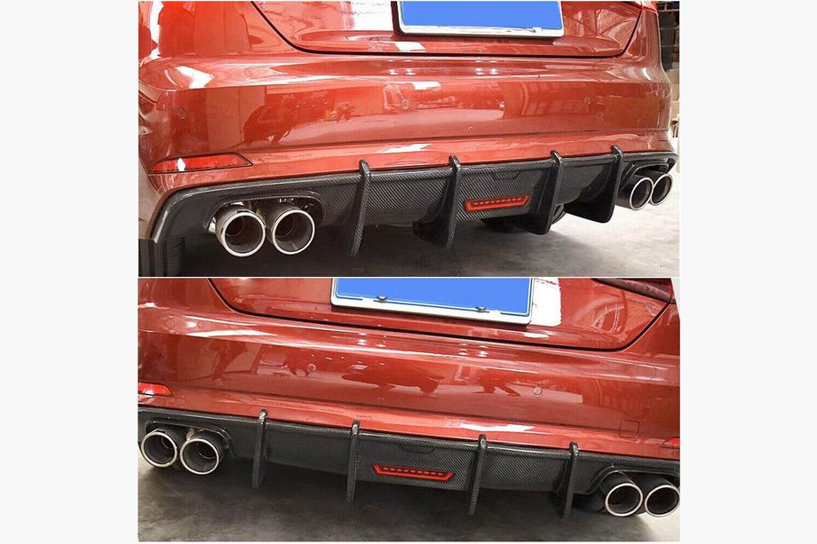 Audi A5 2016-2025 Dyfuzor Tylnego Zderzaka V1 (do S-Line 2016-2020, Carbon) Zdjęcia 6