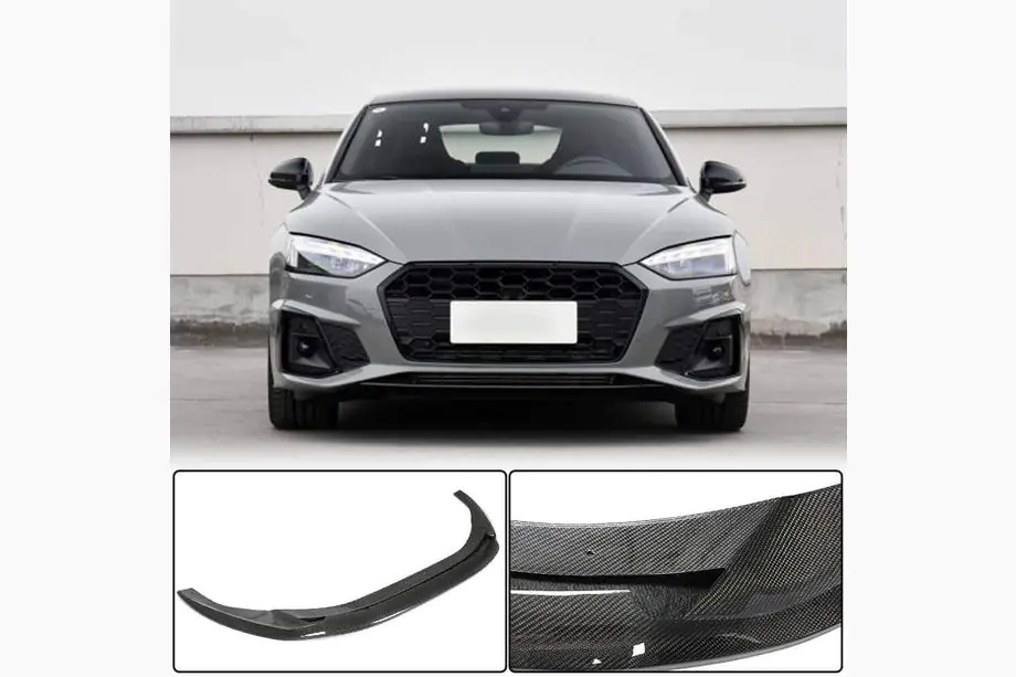 Audi A5 2016-2025 Nakładka Zderzaka Przedniego Lip V3 (do S-Line 2021-2025, Carbon) Image