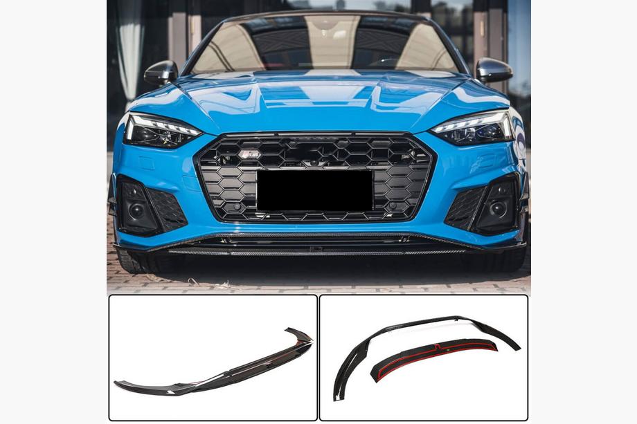 Audi A5 2016-2025 Nakładka na przedni zderzak Lip V1 do S-Line 2021-2025 Carbon Image