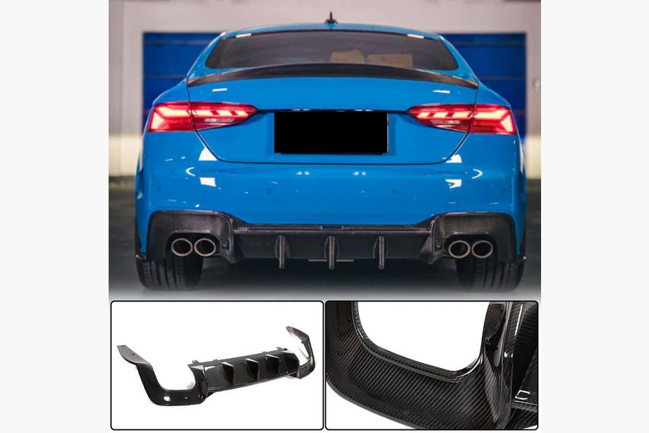 Audi A5 2016-2025 Dyfuzor Zderzaka Tylnego (Carbon) V2 Image