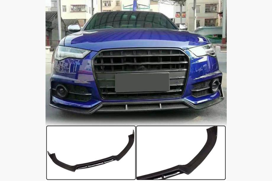 Audi A6 C7 2011-2017 Nakładka Zderzaka Przedniego Lip Carbon V1 do S-Line 2014-2018 Image