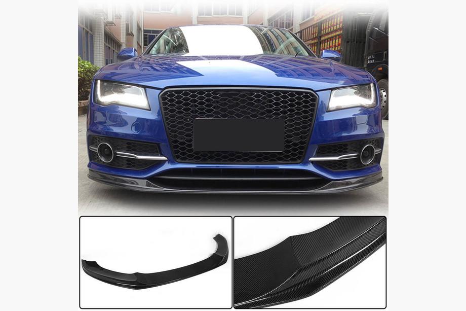 Audi A7 2010-2018 Nakładka na Zderzak Przedni Lip V2 (do S-Line 2010-2014, Carbon) Image