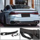 Audi A7 2018- Dyfuzor tylnego zderzaka z końcówkami wydechu (do S-Line 2018-2022, Suchy Carbon) zdjęcia 1