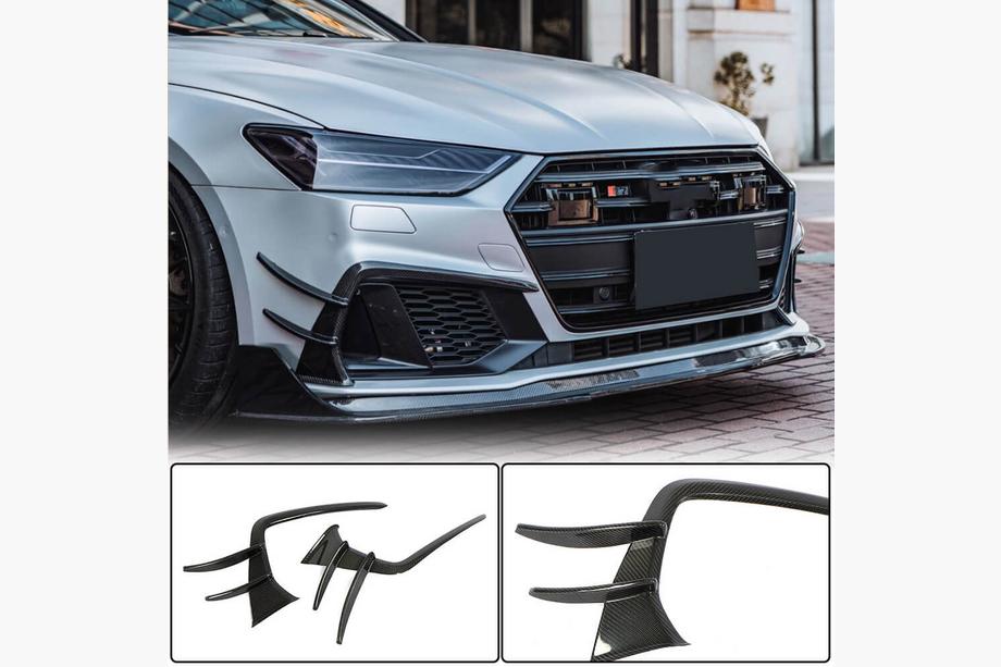 Audi A7 2018- Nakładki na Zderzak Przedni (do S-Line 2018-2022, Carbon) Image