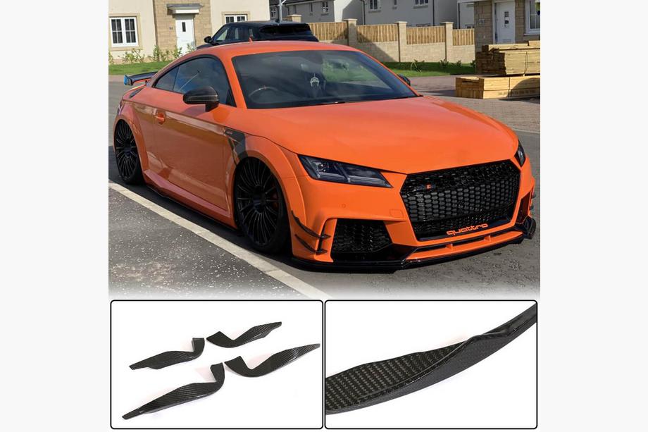Audi TT 2014-2023 Boczne nakładki na przedni zderzak (do RS, 2016-2019, Carbon) Image