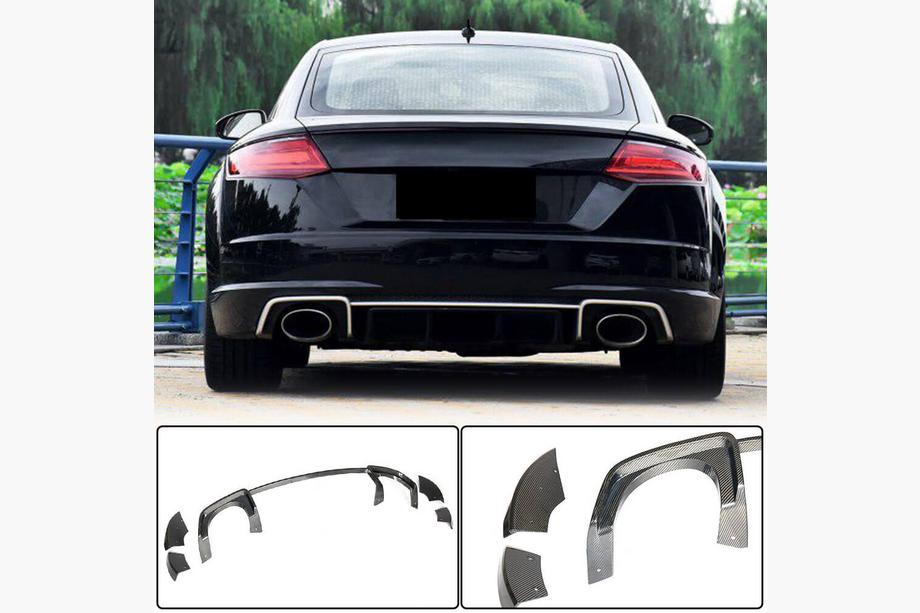 Audi TT 2014-2023 Dyfuzor tylnego zderzaka (do RS, 2016-2019, Suchy Carbon) Image