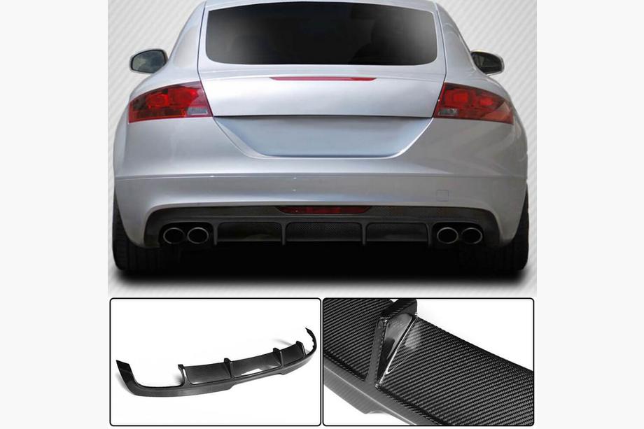 Audi TT 2006-2014 Dyfuzor Zderzaka Tylnego (Carbon) Zdjęcia 1